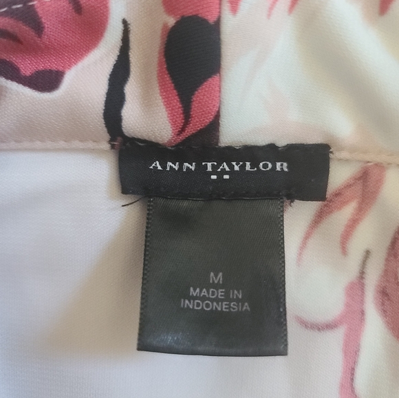 Ann Taylor floral design, brown, white,cream, dark rose colors. Very cute. - Picture 3 of 3